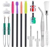 Asyduey Kit de Limpieza para Máquina de Coser de 14 Piezas, Destornillador, Descosedor, Cepillo de Silicona para Reparación y Limpieza de Máquina de Coser