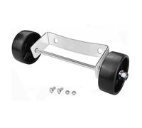 Asyduey Kit de Ruedas para Calentador de Patio Universal: Soporte Plateado de Acero Inoxidable + Ruedas Negras, Rueda Alta para Calentador de Patio A Gas Propano
