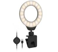 Asyduey Lámpara de Video con Luz LED Ajustable para Selfies con Clip para Computadora Portátil para Transmisión en, Autotransmisión, Conferencia y Chat