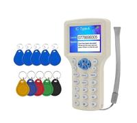 Asyduey Lector de Tarjetas Inteligentes NFC RFID + Duplicador de Llaveros RFID 5XUID/CUID 125K 13,56 MHz Programador de Replicador RFID Escritor de Claves IC/ID