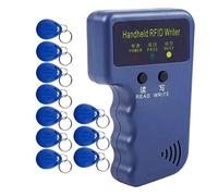 Asyduey Lector RFID portátil de 125 kHz, duplicador, copiadora, tarjeta de identificación actualizada, programador, con 10 tarjetas regrabables
