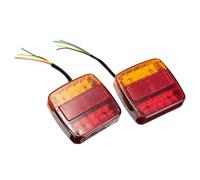 Asyduey Luces Traseras de 12 V y 26 LED, Impermeables, para Remolque de Coche, RV, ATV, Motocicleta, Luz de Freno, Reflector de Matrícula.