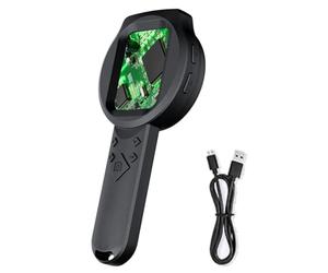 Asyduey Lupa Digital Portátil con Pantalla IPS de 2,8 Pulgadas, 2 MP, 1000X, Luz, 4 Botones de Zoom, Microscopio Digital.