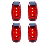 Asyduey Luz Trasera de Seguridad de 4 Piezas, Luz Trasera de Bicicleta Roja Intermitente Impermeable, Adecuada para Correr, Caminar, Andar en Bicicleta, Etc.