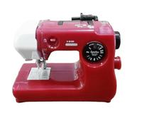 Asyduey Máquina de Coser Portátil de Plástico Rosa/Azul/Rojo, Accesorios de Costura para el Hogar, Manualidades, Minimáquina de Coser Eléctrica D