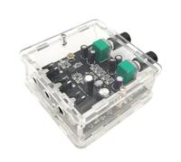 Asyduey Mezclador de Señal de Audio Estéreo de 2 Vías, 2 Canales, 2 en 1, Tablero Mezclador para Salida de Reverberación Unidireccional, Amplificador de Auriculares con Estuche