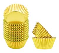 Asyduey Mini 500 Piezas de Moldes para Cupcakes de Papel Plateado para Hornear Tazas para Hornear, Gruesos y Resistentes, Resistentes Al Aceite, Moldes para Muffins de Papel B