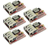 Asyduey MóDulo de Cargador USB de Coche Convertidor Buck DC-DC de 5 Piezas 6-24V 12V 24V a 5V 3A MóDulo de Fuente de AlimentacióN del Regulador de Voltaje Reductor