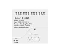 Asyduey MóDulo de Interruptor de Luz Inteligente Zigbee de 4 Canales AC 85-250V RF433 Recibe ReléS 10A Que Funcionan con el Asistente de, Tuya Smart Life