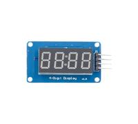 Asyduey Módulo de Pantalla LED TM1637 de 4 bits para, Tubo de Reloj de Ánodo Rojo de 7 Segmentos de 0,36 Pulgadas y Placa Controladora de 4 Series