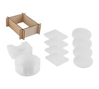 Asyduey Moldes para Posavasos de Silicona para FundicióN de Resina, Kit de Moldes para Posavasos de Resina Epoxi Que Incluye 8 Posavasos y 2 Moldes para Soportes