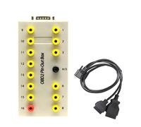 Asyduey OBDII OBD2 Breakout Box Coche Break out Box Detector de Protocolo de Coche Auto Can Test Box Detector de Conector Automotriz (B)