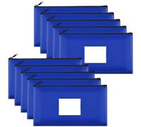 Asyduey Paquete de 10 Bolsas de Dinero para DepóSitos Bancarios con Cremallera, Bolsas de, Carteras con Etiqueta, Bolsas de Maquillaje, Para Efectivo, Monedas, Cet