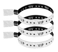 Asyduey Paquete de 100 Pulseras de Tela VIP para Eventos, Pulseras de Tela de Color SóLido, Pulseras de Colores para Actividades, Fiestas (Plata)
