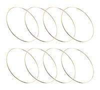 Asyduey Paquete de 8 Anillos de Metal con AtrapasueñOs Dorados de 10 Pulgadas Aros Florales Anillo de Creaciones de Macramé para Manualidades de Bricolaje