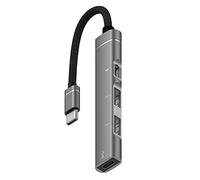Asyduey Para Android, TeléFono MóVil, Computadora, Tableta, Concentrador de Carga PortáTil PD Tipo C, Base de ExpansióN USB C, Gris