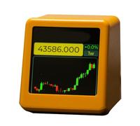 Asyduey Para NerdMiner Bitcoin Criptomoneda Mostrar Acciones, Tipo de Cambio de Moneda, Rastreador de Precios Ticker Reloj de Tiempo Meteorológico C