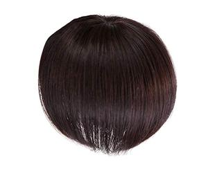 Asyduey Peluca de Cabello Humano con Flequillo Aumenta la Cantidad de Cabello en la Parte Superior de la Cabeza para Cubrir El Cabello Postizo C