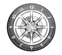 Asyduey Personalice Su Nombre de Garaje,Servicio de ReparacióN de AutomóViles,Garaje,Reloj Pared AcríLico,Rueda de NeumáTico,Reloj AutomáTico,MecáNico,DecoracióN de Taller de AutomóViles