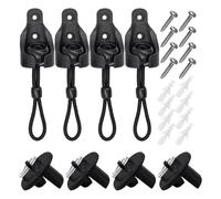 Asyduey Piezas de Repuesto, Kit de Cuerda Elástica para Persiana Enrollable y Amarres para Persiana Enrollable de Exterior, Paquete de 4