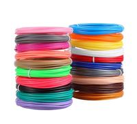 Asyduey Recambios de para BolíGrafos 3D, 10 M, PLA Multitipo de 1,75 Mm, 20 Colores, para Arte y NiñOs, Compatible con la MayoríA de BolíGrafos 3D