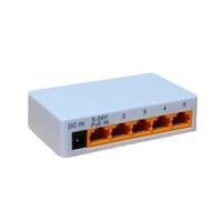 Asyduey Repetidor Conmutador de Red Extensor PoE de 5 Puertos y 100 Mbps Compatible con IEEE802.3af/At/BT de 100 M para Conmutador PoE NVR IPC