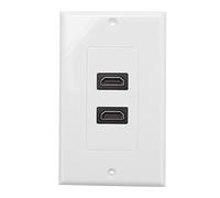 Asyduey Salida de Panel de Placa Frontal de Pared de 2 Puertos 1080P Cubierta Acoplador Enchufe Caliente