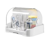 Asyduey Secador de Biberones Portátil con Tapa A Prueba de Polvo, Bandeja de Extraíble y Diseño de Almacenamiento Compacto, Color