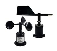 Asyduey Sensor de DireccióN de Velocidad del Viento de Policarbono de 30M/S EstacióN MeteorolóGica para Exteriores AnemóMetros de 3 Tazas Salida del Sensor 0-5V