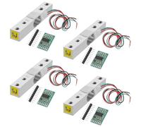 Asyduey Sensor de Peso de Celda de Carga Digital-4 Juegos de Celda de Carga de 1 Kg HX711 AD MóDulo Amplificador de Pesaje Sensor de PresióN Amplificador de Celda