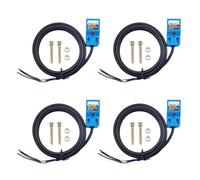 Asyduey Sensor de Proximidad Inductivo SN04-N Interruptor de AproximacióN de DeteccióN Normalmente Abierto NPN NO con Soporte TL SN (Paquete de 4)