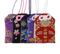 Asyduey Sobre de Omamori JaponéS de 5 Piezas Amuletos de la Suerte Dijes para para Salud/EducacióN/Amor/éXito/Seguridad Vial, 5 Estilos