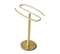 Asyduey Soporte para Toallas de Mano Dorado, Toallero Independiente, Barra de Toalla de Acero Inoxidable, Soporte para Estante, Barra de Torre para Tocador de BañO