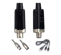 Asyduey System de MicróFono InaláMbrico Transmisor y Receptor XLR InaláMbrico UHF para MicróFono DináMico, Mezclador de Audio, System PA