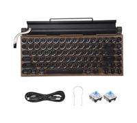 Asyduey Teclado de MáQuina de Escribir Retro, Teclados MecáNicos InaláMbricos Bluetooth, Teclado de Ordenador de 83 Teclas para Ordenador PortáTil, Juegos de PC