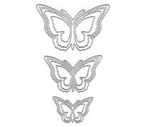 Asyduey Troqueles de Metal de Mariposa 3D de 3 Piezas, Troqueles de Mariposa para Hacer Tarjetas, Troqueles de Corte de de Mariposa