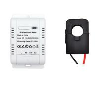 Asyduey Tuya Smart Bi Direccional WiFi Medidor de EnergíA 150A Abrazadera Sensor de Corriente Transformador Solar PV Monitor de EnergíA Bidireccional