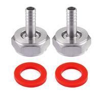 Asyduey Uds. de Acoplador de Barril de Cerveza de Acero Inoxidable, Kit de Conector de LíNea de Cerveza, Tuerca Hexagonal, Rosca G de 5/8 Pulgadas X LengüEta de 5/16 Pulgadas