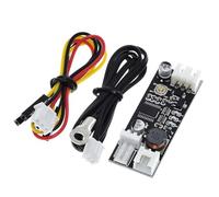 Asyduey Un Solo 12 V 0,8 A CC PWM 2-3 Cables Ventilador Control de Temperatura Controlador de Velocidad Chasis Ordenador Módulo de Reducción de Ruido