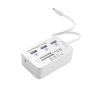 Asyduey USB Concentrador 3.0 USB Divisor ExtensióN de 3 Puertos ExtensióN USB MúLtiple Lector de Tarjetas SD Concentrador 3 0 Expansor USB3.0 para PC