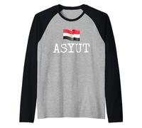 Asyut Egypt Country Family Trip Travel EG Hombres Mujeres Camiseta Manga Raglan