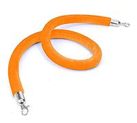 ASZHQUXIUAS Barreras de Cuerda, Cuerdas de Poste de 1,5 m, Cuerda de Terciopelo con Cierres Plateados, Cuerda de Barrera for Colas, Barrera de línea(Orange,0.6m/24inch/2ft)