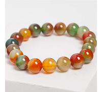 ASZHQUXIUAS Pulsera de Jade, Pulsera China, Pulsera de Piedra de Jade, Pulsera de ágata de 8 mm for Hombres y Mujeres, Pulsera de ágata de Pavo Real Natural, joyería con Caja,(8mm)
