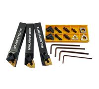 ASZLBYM 5/8" 16PCS CNC Tornos Excircle Soporte para herramientas giratorias, MTJNR1616H16+MWLNR1616H08+MCLNR1616H12+WNMG431,CNMG431,TNMG331,TNMG331Hartmetalleinsätze+ST1603, SW0804, SC1204+MCT513