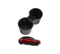ASZSK Tesla Model Y 2025 Juniper - Soporte para tazas de silicona con mini compartimento de almacenamiento, diseño de fondo triangular elevado, antideslizante y estable (para Tesla Model Y 2025