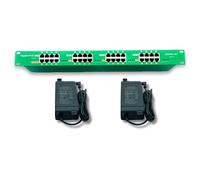 AT-16-56v240w | Inyector de alimentación a través de Ethernet IEEE 802.3at Gigabit de 16 puertos para cámaras PoE, teléfonos IP, puntos de acceso WiFi y más | Incluye dos fuentes de alimentación UL de