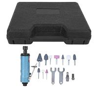 AT - 7033KB Air Die Grinder, Pneumatic Grinding Machine Kit for Polishing Cutting and Finishing, 18000 RPM Blue Aluminum Alloy Tool with 6mm 3mm Grinding Heads for Molds Hardware