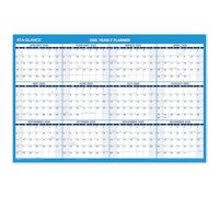 AT-A-GLANCE Calendario borrable 2026, planificador de pared de borrado en seco, 36 x 24 pulgadas, grande, anual, horizontal-vertical, temporadas en flor (PM200P2826)