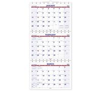 AT-A-GLANCE Calendario de pared 2024, 12 x 27 pulgadas, grande, Move-A-Page, tres meses (PMLF112824)