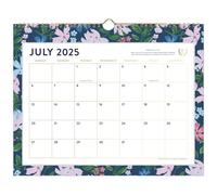 AT-A-GLANCE Calendario de pared 2025-2026 académico, simplificado por Emily Ley, mensual, 15 x 12 pulgadas, mediano, bloques diarios sin rayas, floral pequeño (EL38-707A)